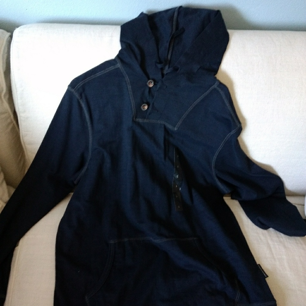 Banana Republic Men's Hooded Sweatshirt 1/4 button
